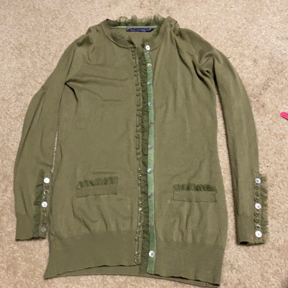 Green full sleeves sweater